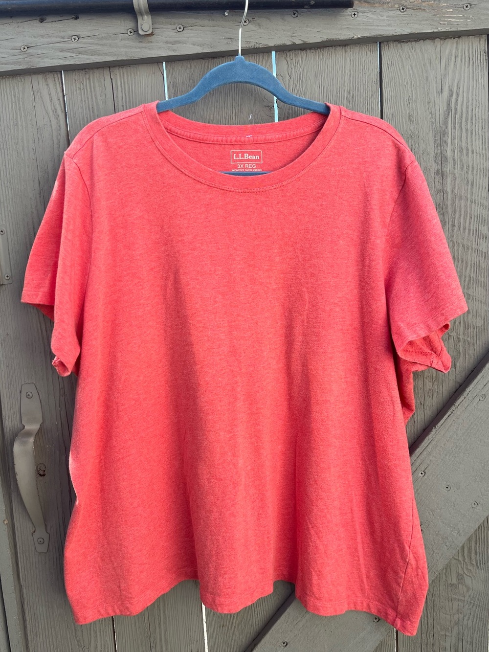 L.L.Bean 100% Cotton Crewneck Tee NWOT Heathered Orange Size 3X